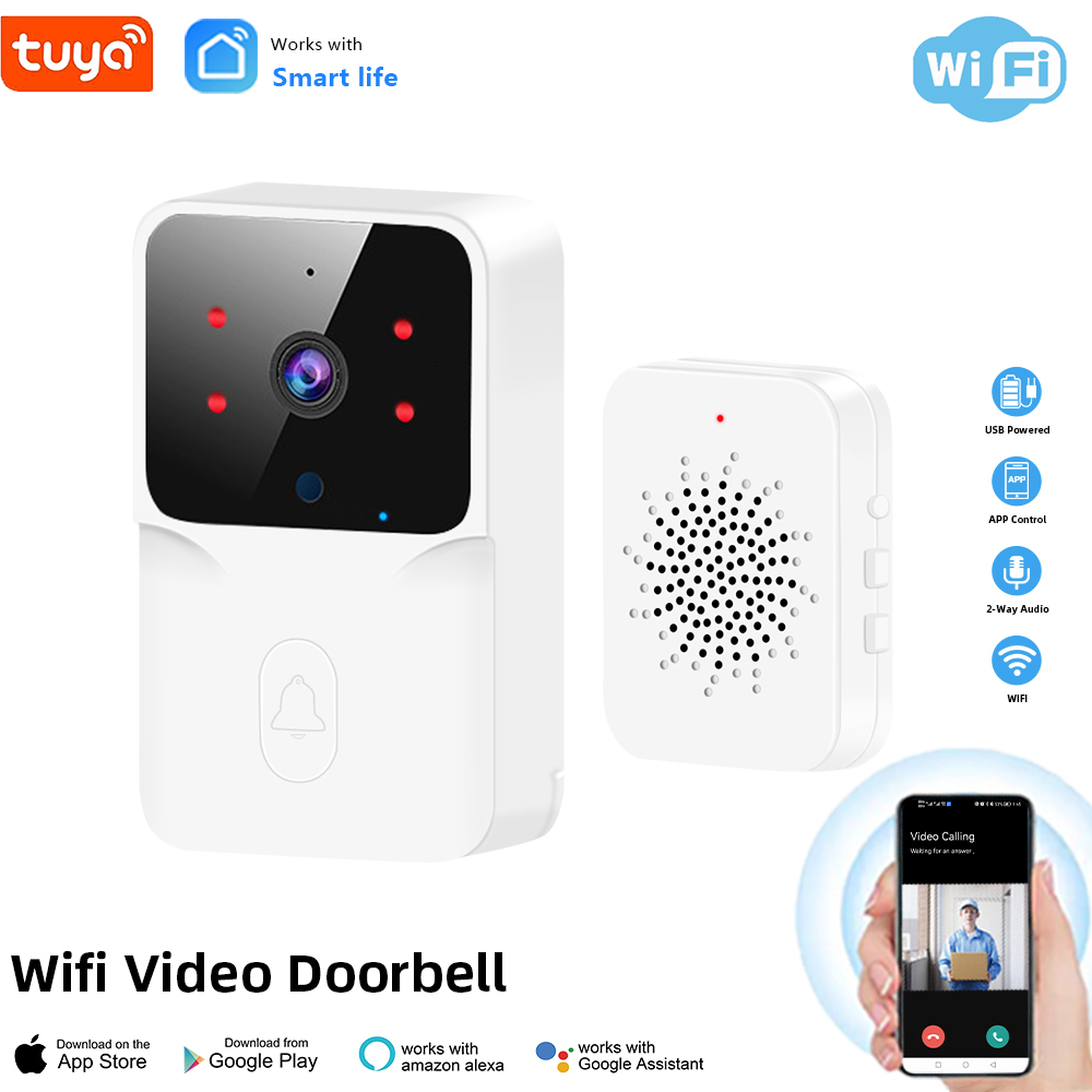 Tuya wi fi vídeo campainha sem - Home Security Front Door Camera avaliação e preço