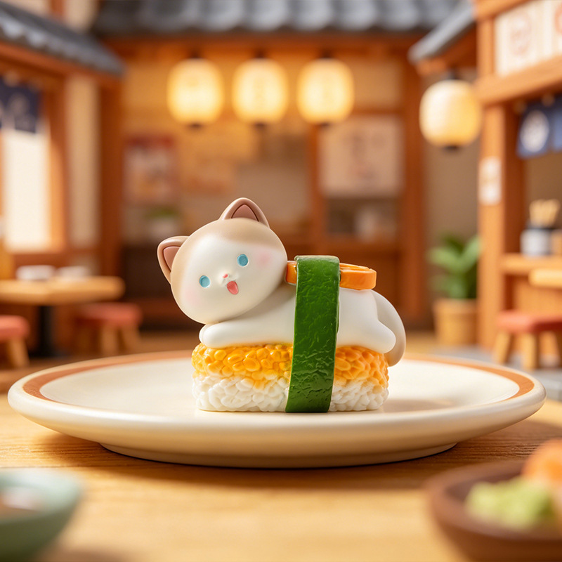 Sushi Cat Blind Box: Figurinha - Home Security Box avaliação e preço